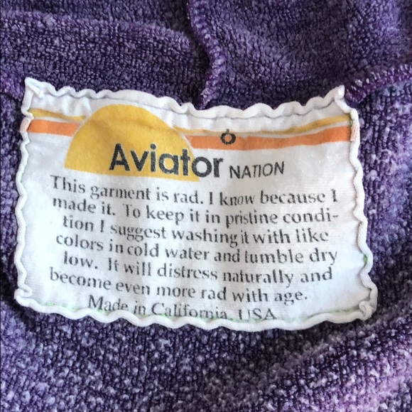 Purple Aviator Nation Sweatshirt - Picture 3 of 3